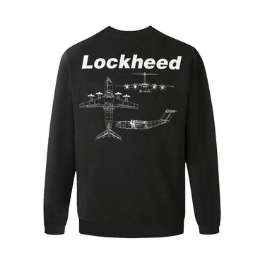 LOCKHEED Men's Oversized Fleece Crew Sweatshirt e-joyer